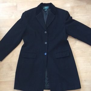 Vintage Wool Ralph Lauren Button Up w/Satin Lining